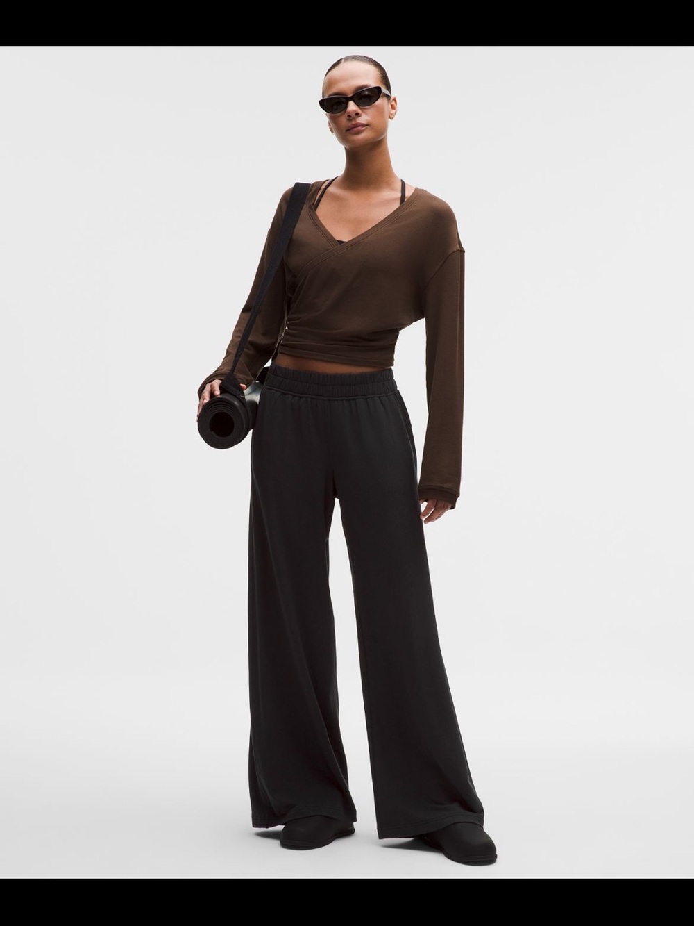 Lululemon BE CALM  athletica Wide-Leg Black Pants
